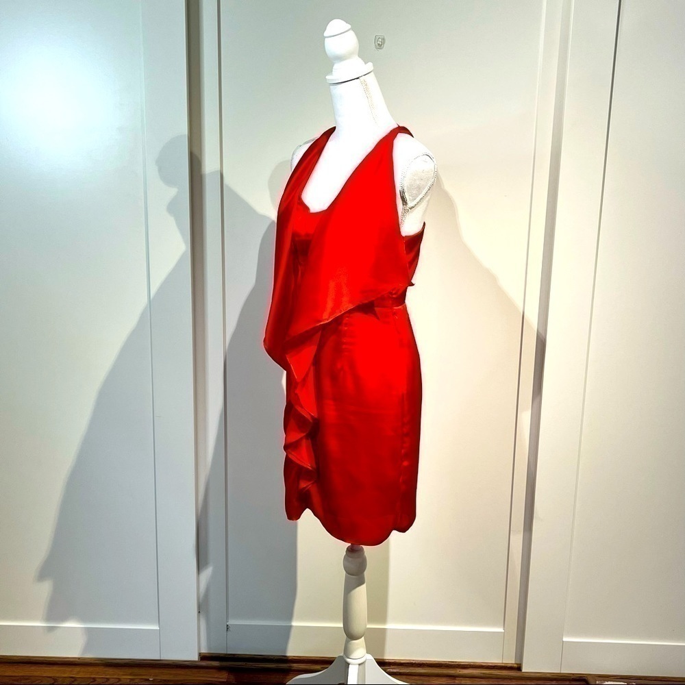 Theme red silk dress